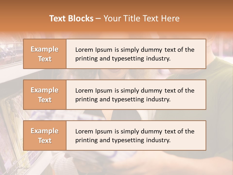 A Man And Woman Looking At A Package In A Store PowerPoint Template