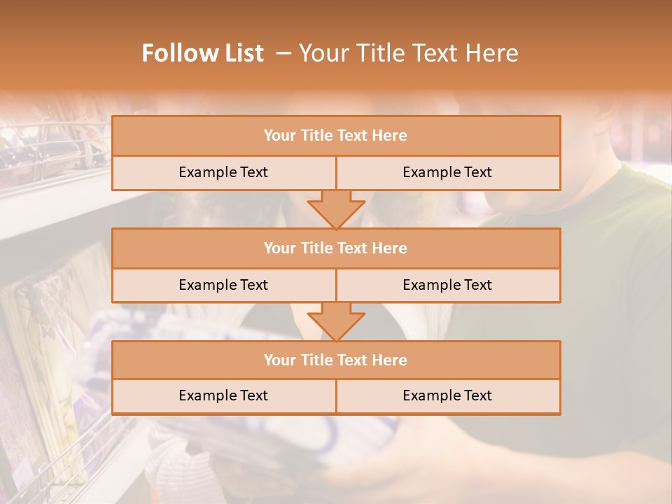 A Man And Woman Looking At A Package In A Store PowerPoint Template