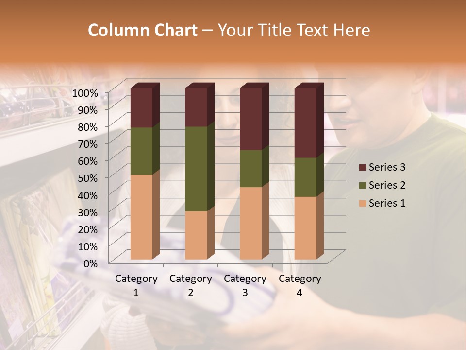 A Man And Woman Looking At A Package In A Store PowerPoint Template