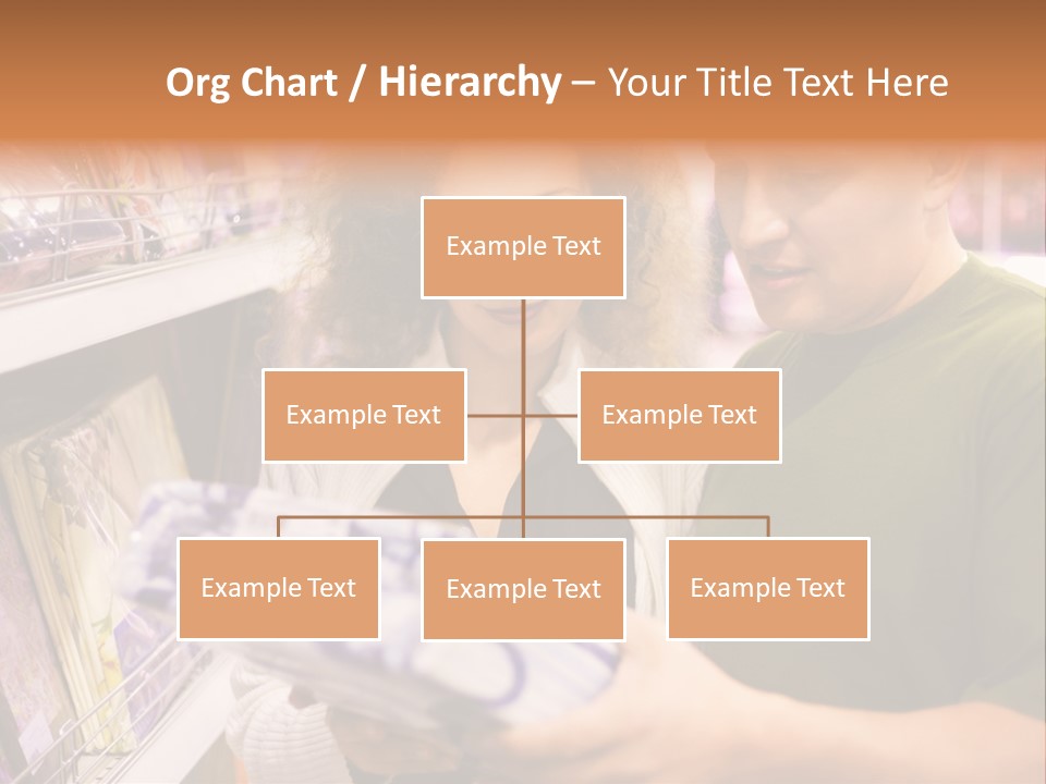 A Man And Woman Looking At A Package In A Store PowerPoint Template