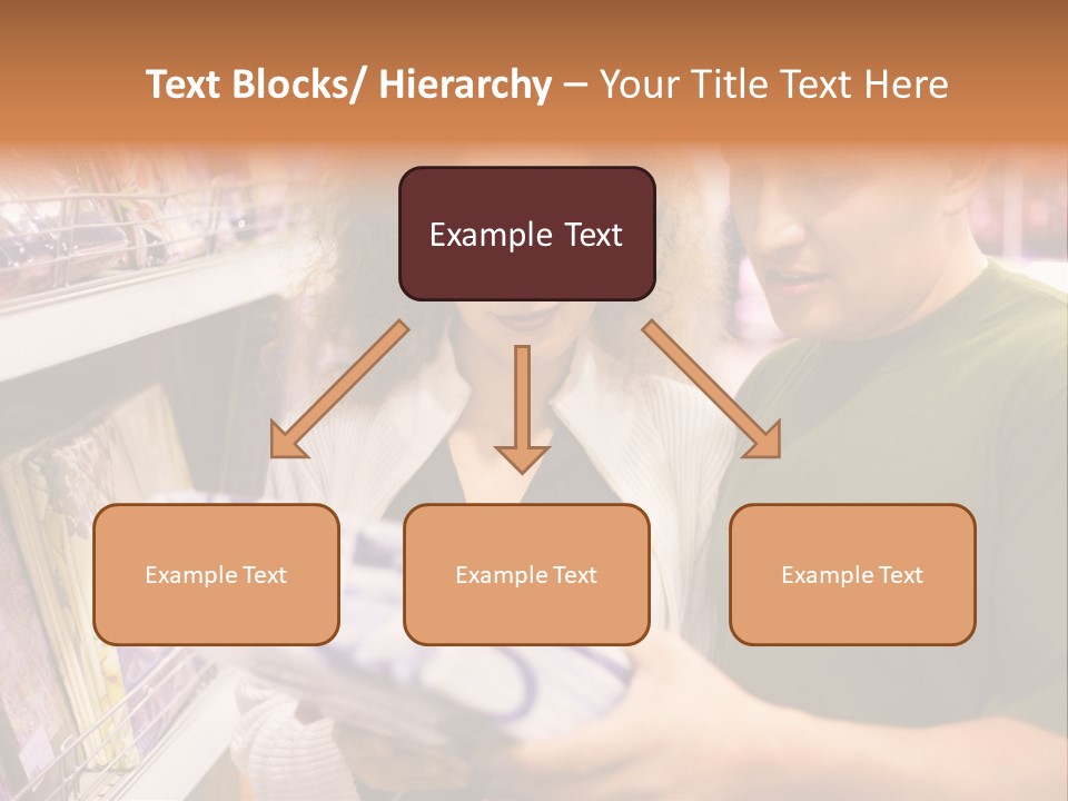 A Man And Woman Looking At A Package In A Store PowerPoint Template