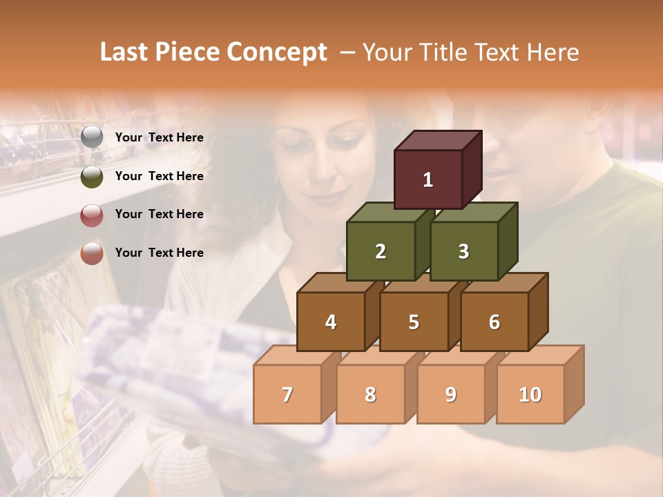 A Man And Woman Looking At A Package In A Store PowerPoint Template