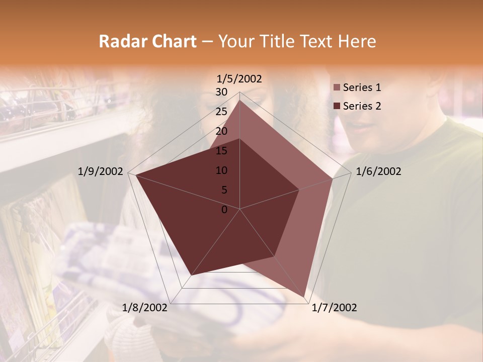 A Man And Woman Looking At A Package In A Store PowerPoint Template