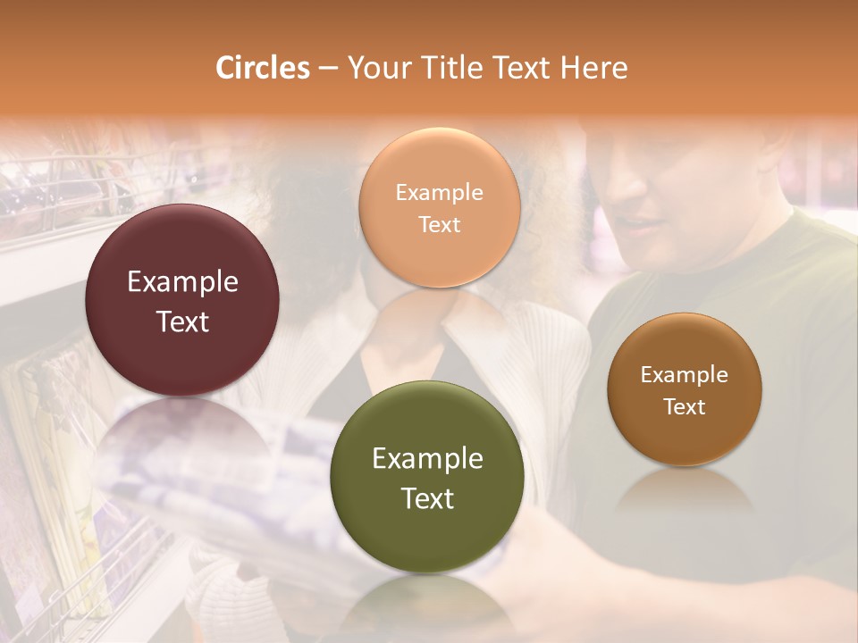 A Man And Woman Looking At A Package In A Store PowerPoint Template