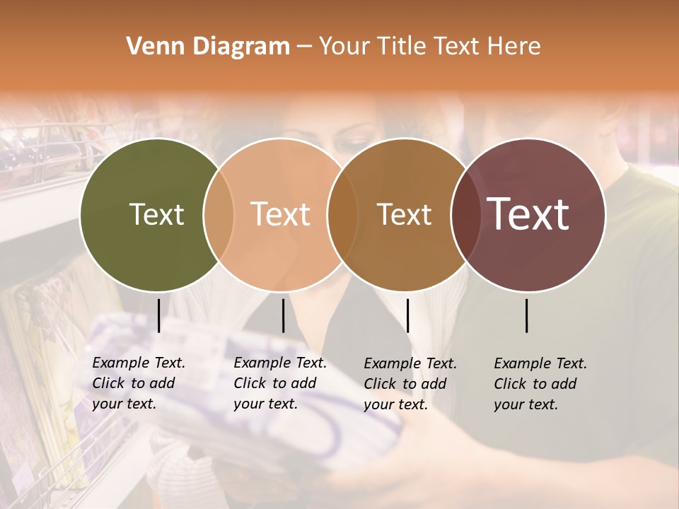 A Man And Woman Looking At A Package In A Store PowerPoint Template