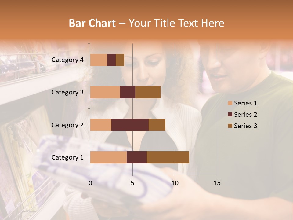 A Man And Woman Looking At A Package In A Store PowerPoint Template
