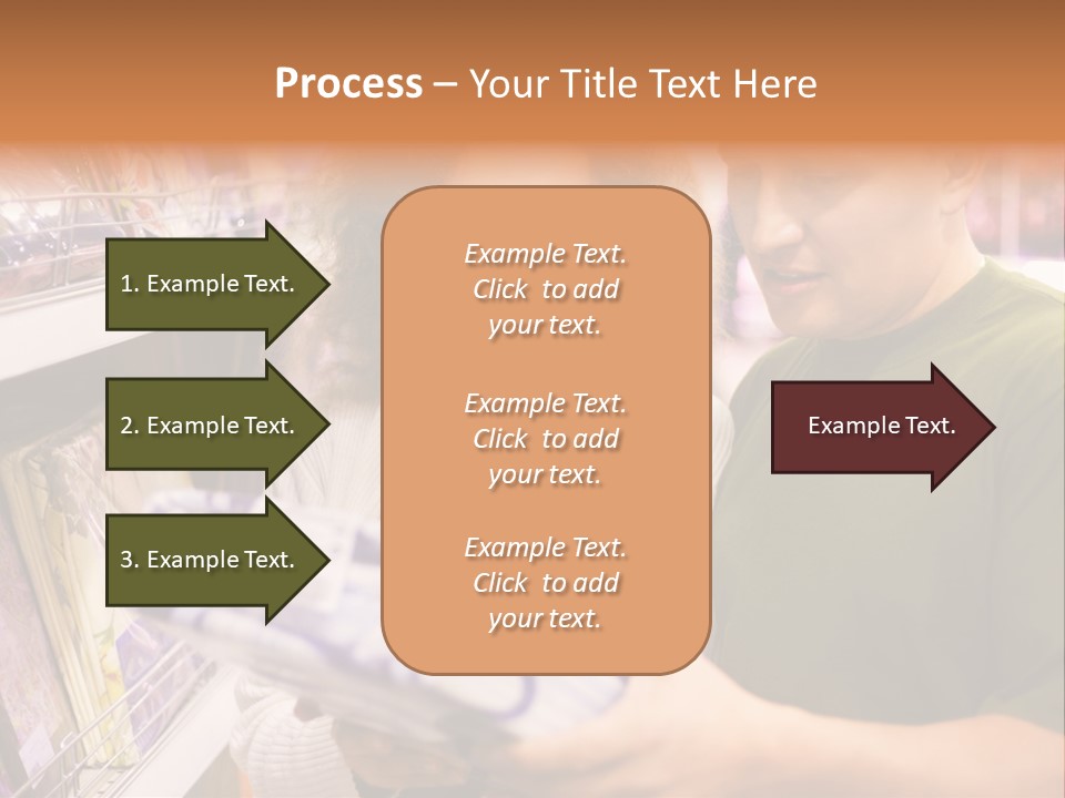 A Man And Woman Looking At A Package In A Store PowerPoint Template