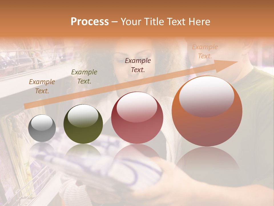 A Man And Woman Looking At A Package In A Store PowerPoint Template