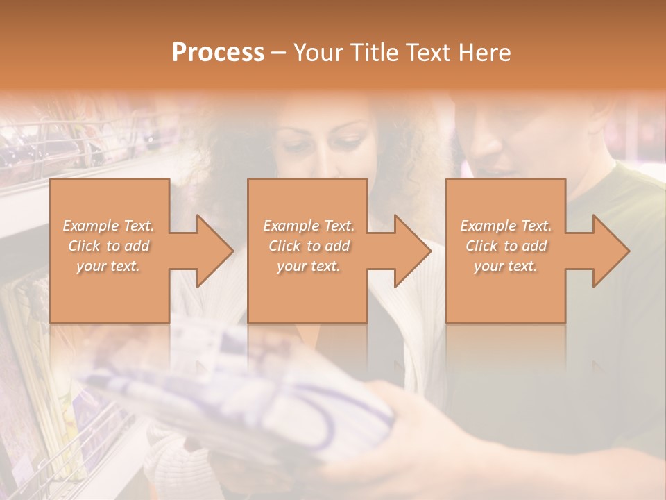 A Man And Woman Looking At A Package In A Store PowerPoint Template