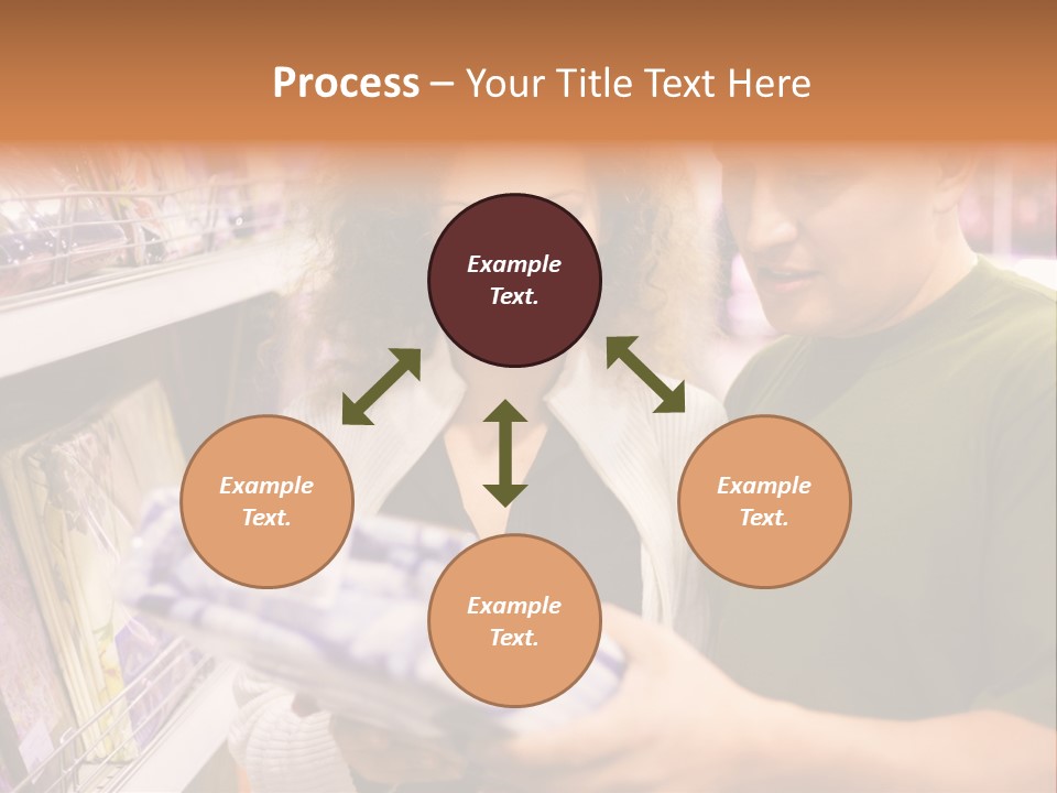 A Man And Woman Looking At A Package In A Store PowerPoint Template