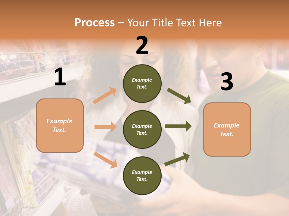 A Man And Woman Looking At A Package In A Store PowerPoint Template