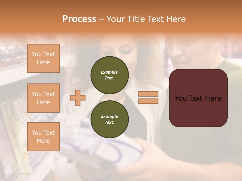 A Man And Woman Looking At A Package In A Store PowerPoint Template