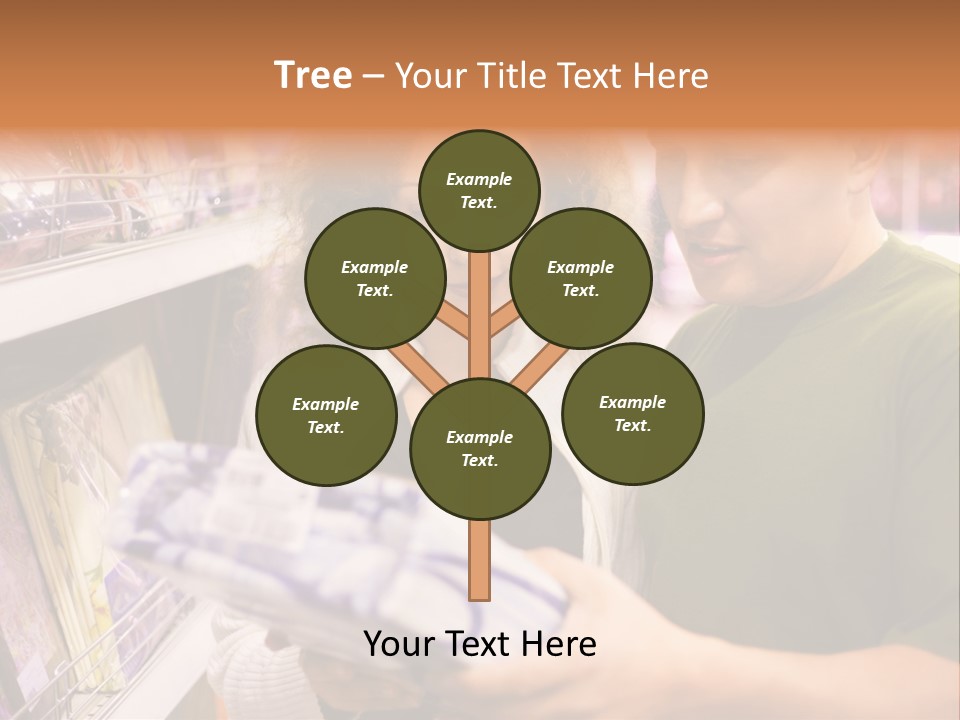 A Man And Woman Looking At A Package In A Store PowerPoint Template