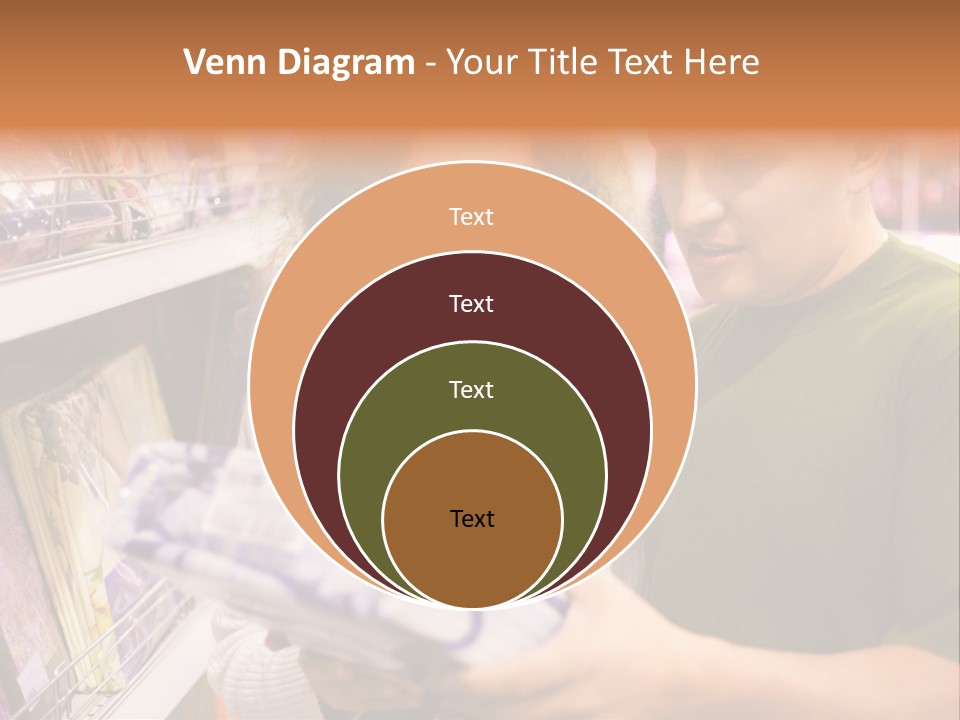 A Man And Woman Looking At A Package In A Store PowerPoint Template