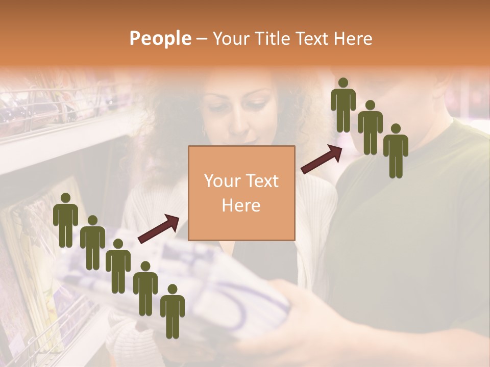 A Man And Woman Looking At A Package In A Store PowerPoint Template