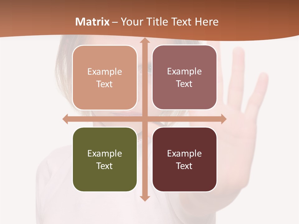 A Little Girl Is Making A Stop Sign With Her Hand PowerPoint Template