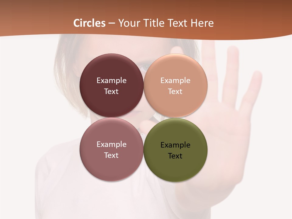 A Little Girl Is Making A Stop Sign With Her Hand PowerPoint Template