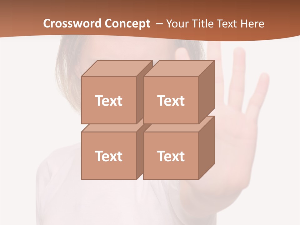 A Little Girl Is Making A Stop Sign With Her Hand PowerPoint Template