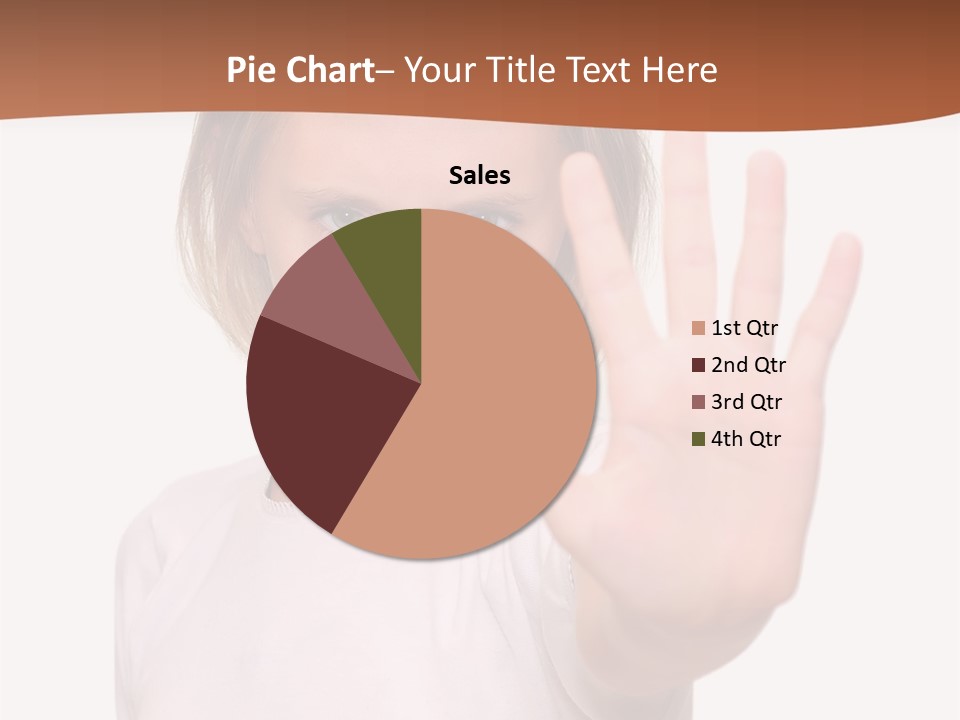 A Little Girl Is Making A Stop Sign With Her Hand PowerPoint Template
