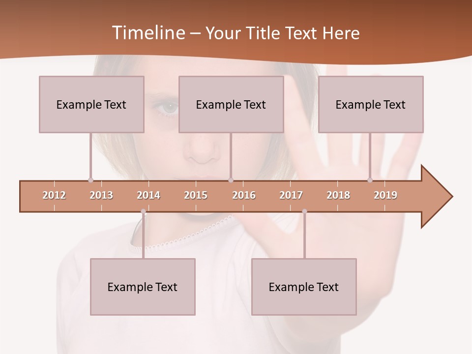 A Little Girl Is Making A Stop Sign With Her Hand PowerPoint Template