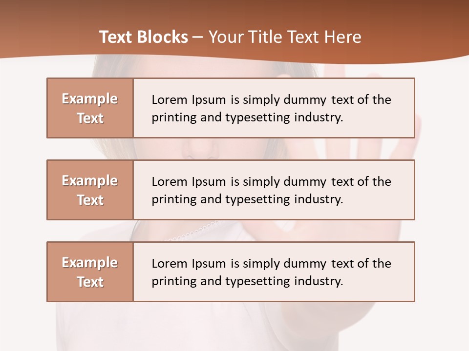 A Little Girl Is Making A Stop Sign With Her Hand PowerPoint Template
