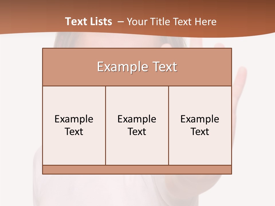 A Little Girl Is Making A Stop Sign With Her Hand PowerPoint Template