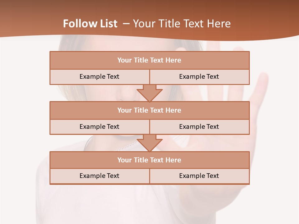 A Little Girl Is Making A Stop Sign With Her Hand PowerPoint Template