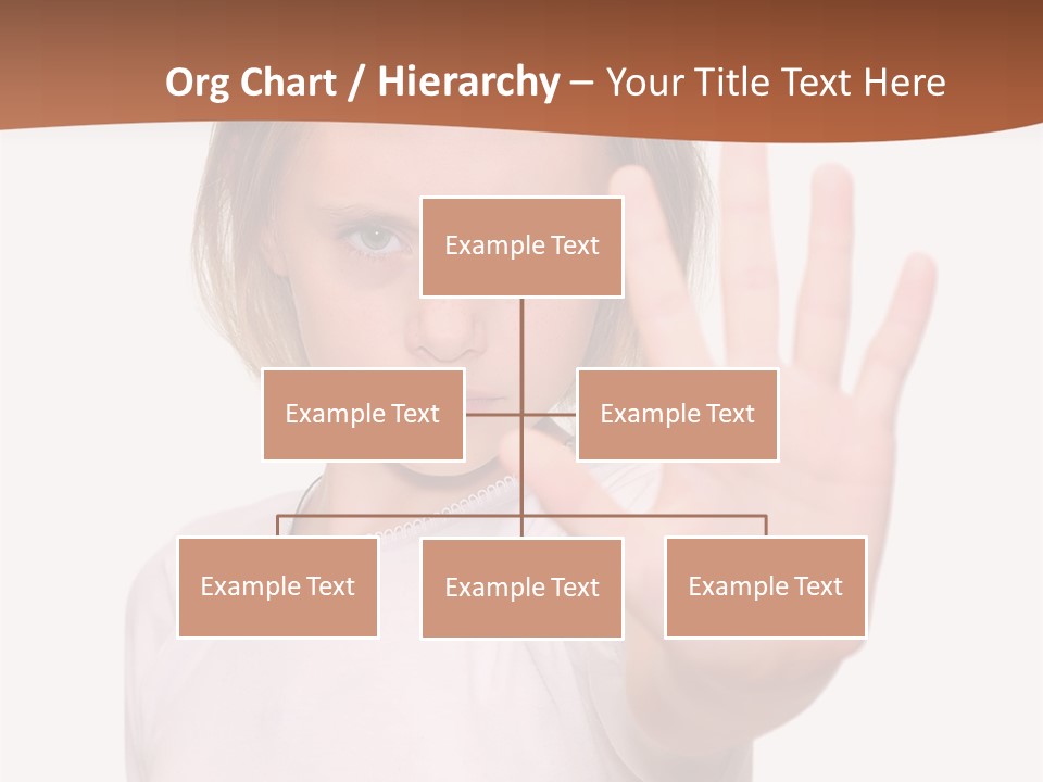 A Little Girl Is Making A Stop Sign With Her Hand PowerPoint Template