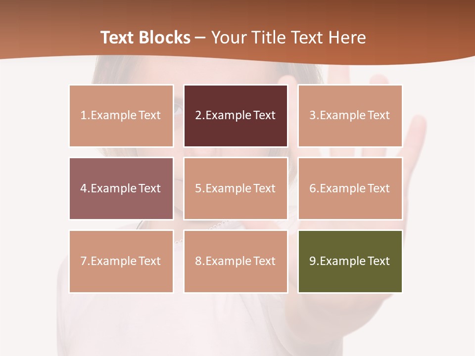 A Little Girl Is Making A Stop Sign With Her Hand PowerPoint Template