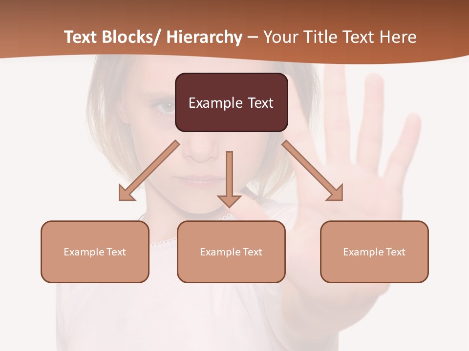 A Little Girl Is Making A Stop Sign With Her Hand PowerPoint Template