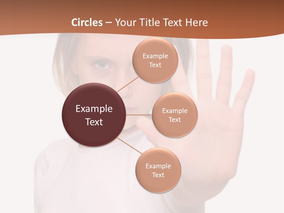 A Little Girl Is Making A Stop Sign With Her Hand PowerPoint Template