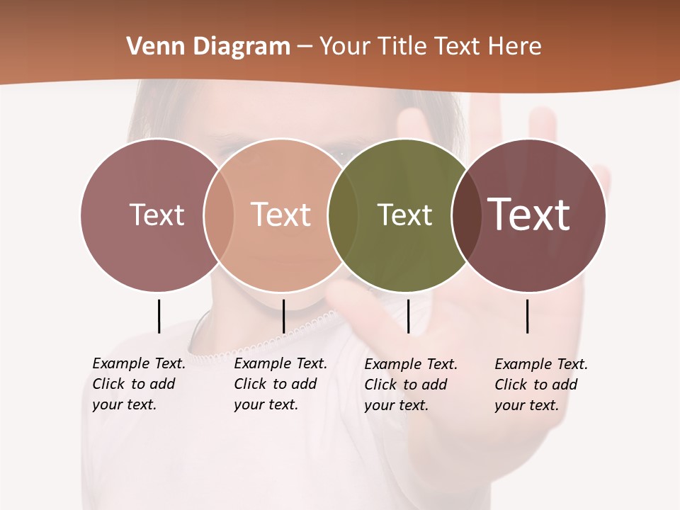 A Little Girl Is Making A Stop Sign With Her Hand PowerPoint Template