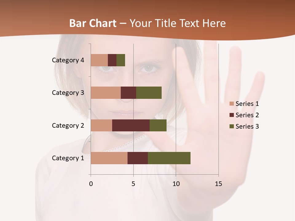 A Little Girl Is Making A Stop Sign With Her Hand PowerPoint Template