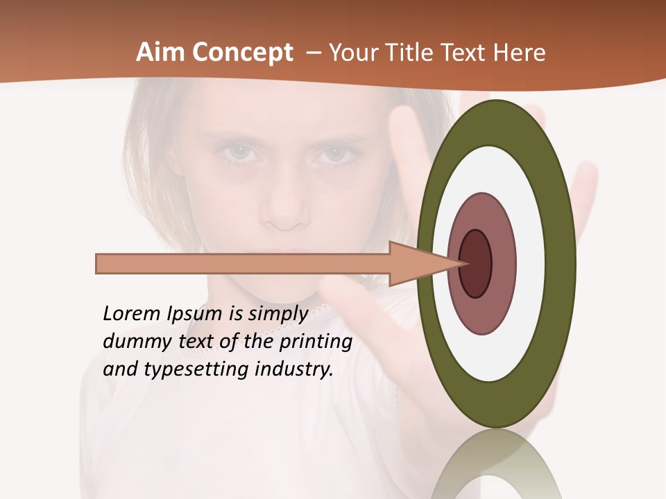 A Little Girl Is Making A Stop Sign With Her Hand PowerPoint Template