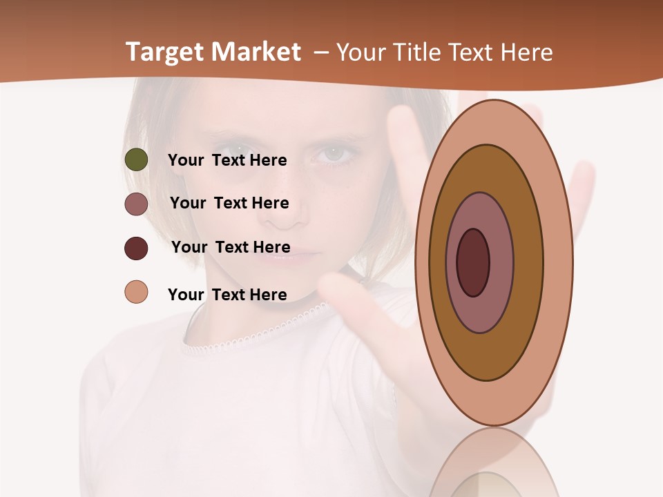 A Little Girl Is Making A Stop Sign With Her Hand PowerPoint Template