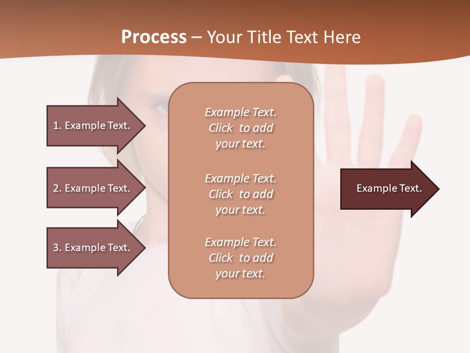A Little Girl Is Making A Stop Sign With Her Hand PowerPoint Template
