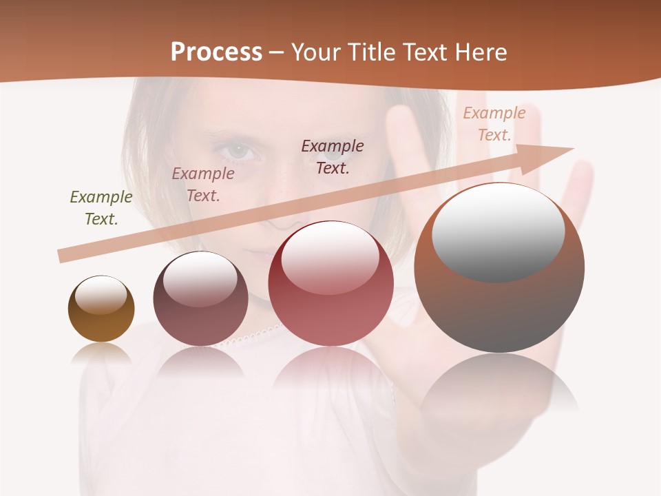 A Little Girl Is Making A Stop Sign With Her Hand PowerPoint Template