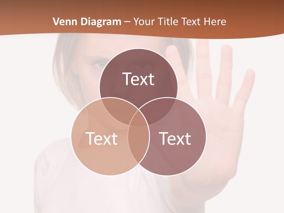 A Little Girl Is Making A Stop Sign With Her Hand PowerPoint Template