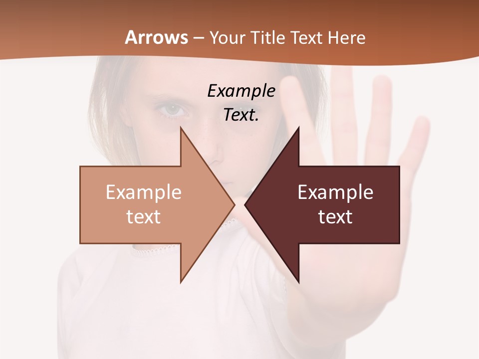 A Little Girl Is Making A Stop Sign With Her Hand PowerPoint Template
