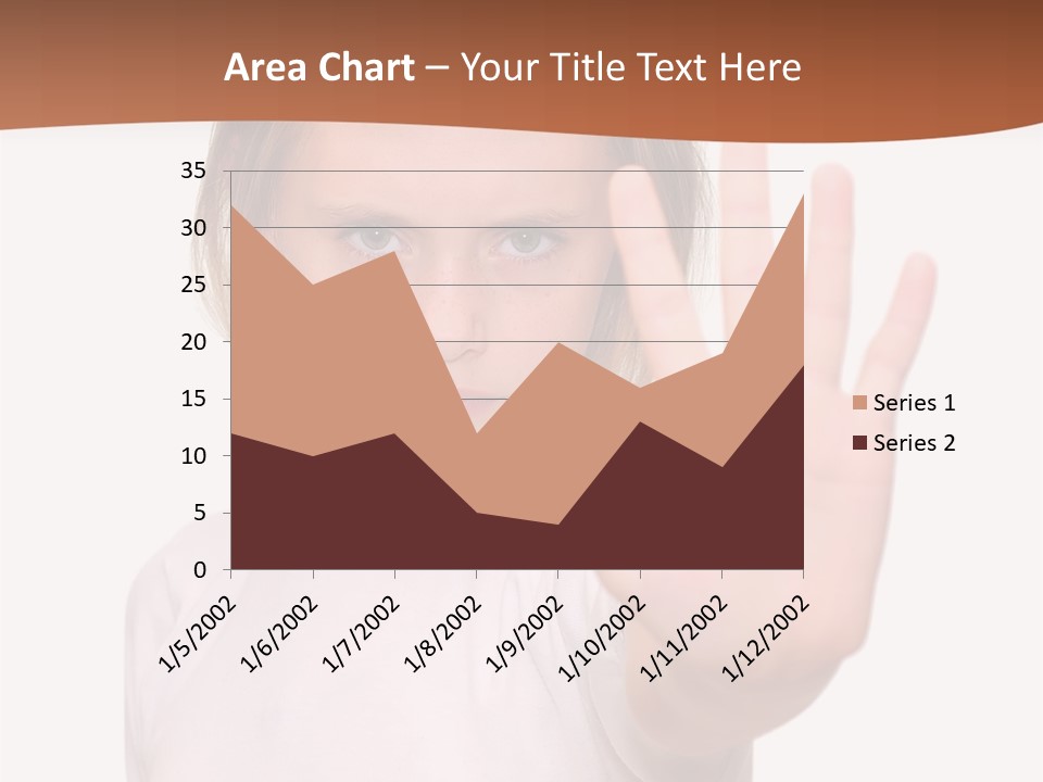 A Little Girl Is Making A Stop Sign With Her Hand PowerPoint Template