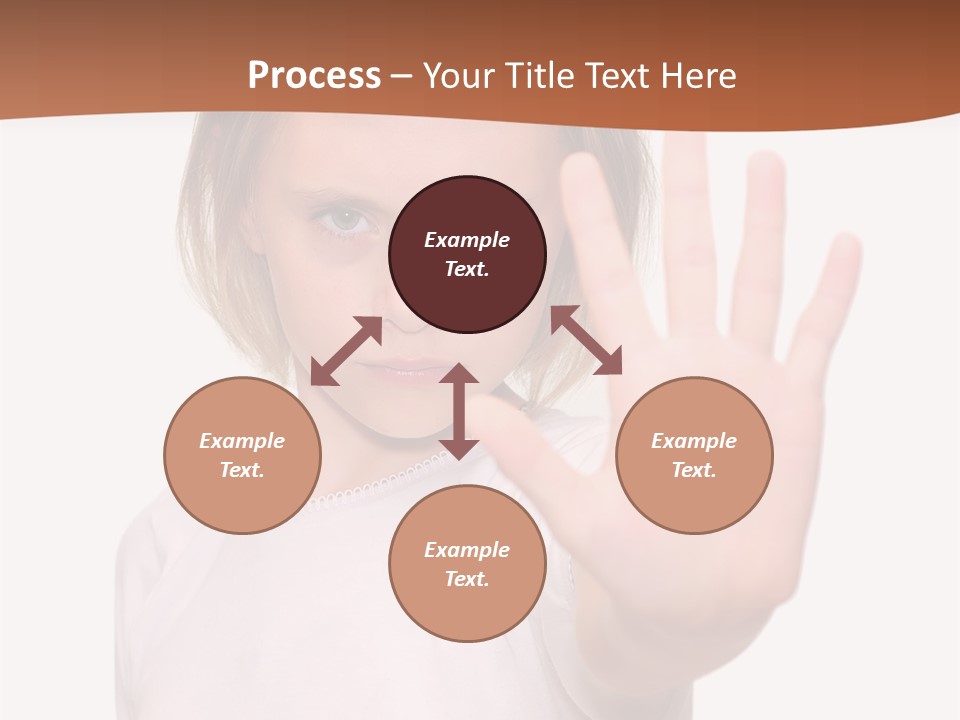 A Little Girl Is Making A Stop Sign With Her Hand PowerPoint Template