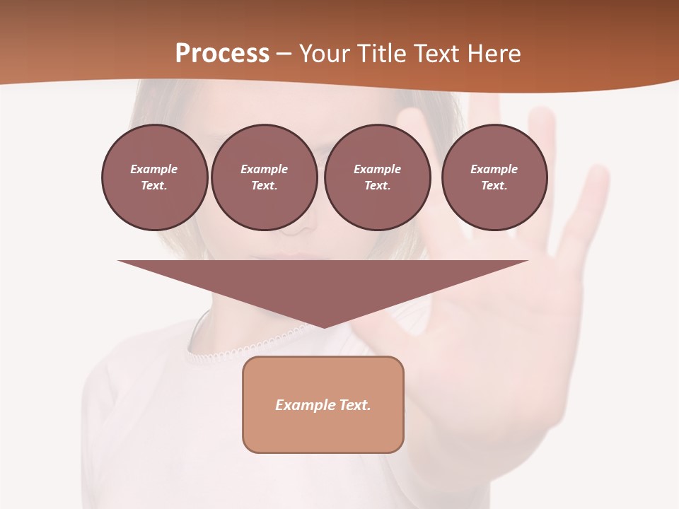 A Little Girl Is Making A Stop Sign With Her Hand PowerPoint Template