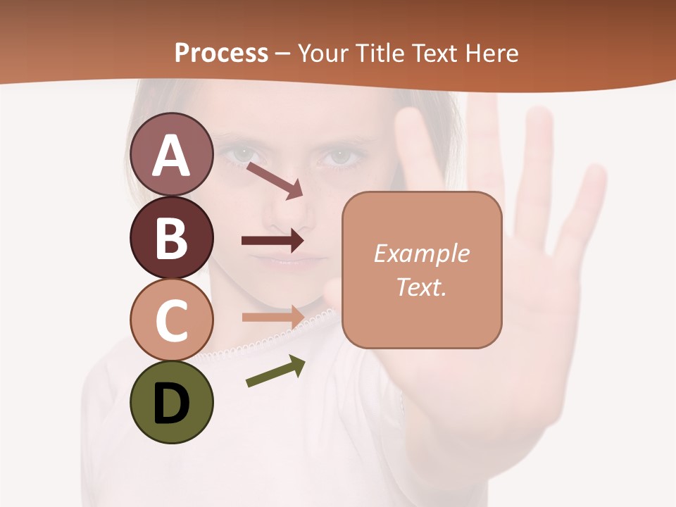 A Little Girl Is Making A Stop Sign With Her Hand PowerPoint Template