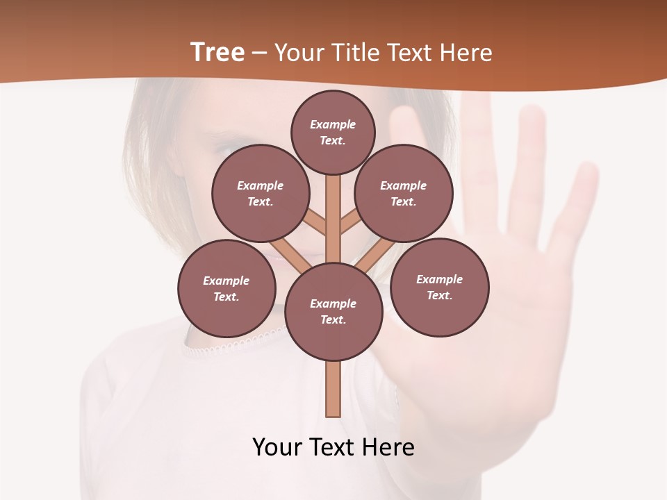 A Little Girl Is Making A Stop Sign With Her Hand PowerPoint Template