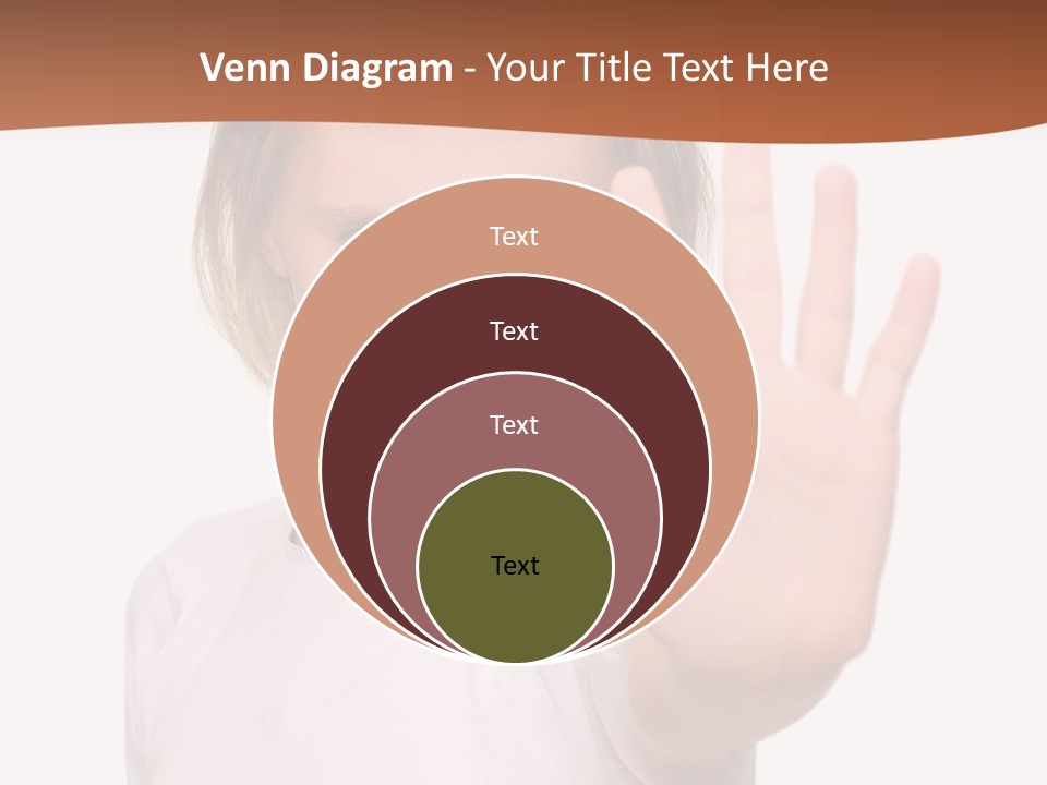 A Little Girl Is Making A Stop Sign With Her Hand PowerPoint Template