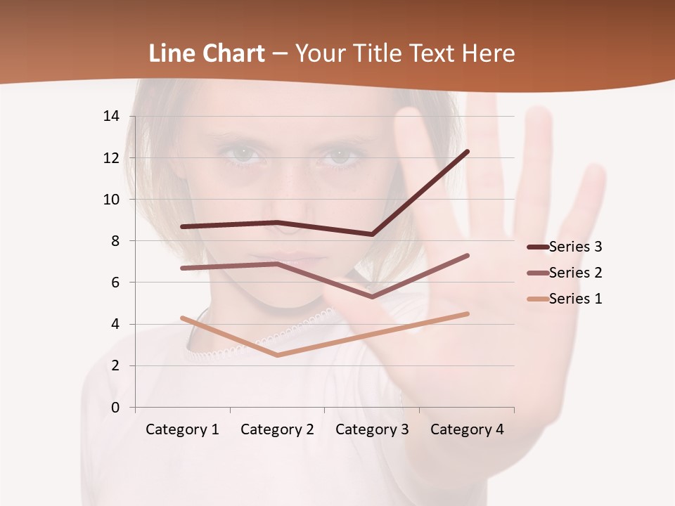 A Little Girl Is Making A Stop Sign With Her Hand PowerPoint Template