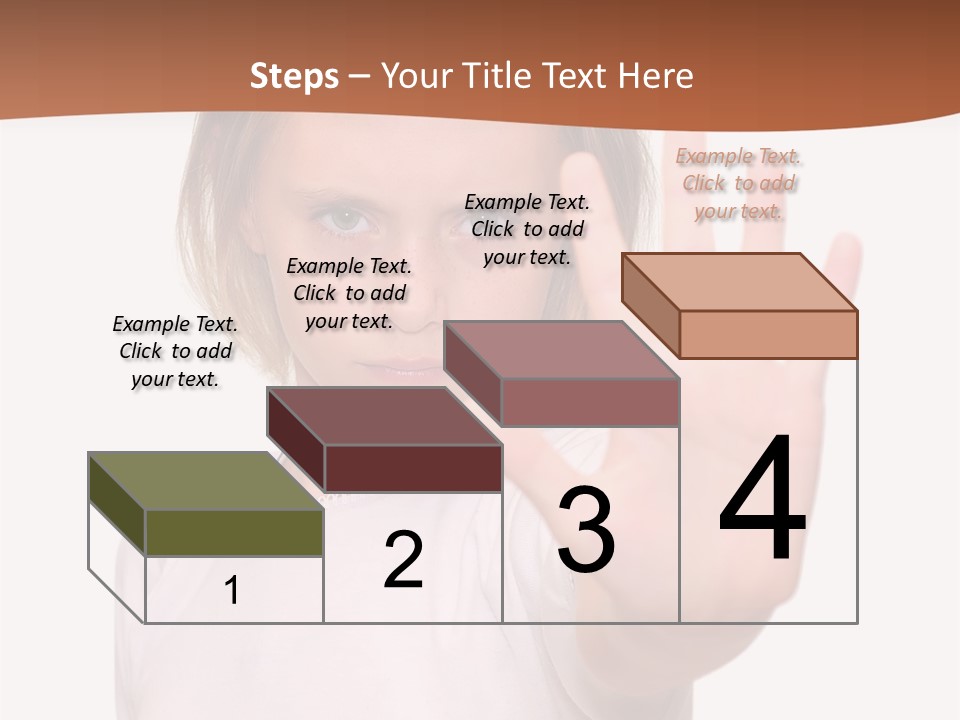 A Little Girl Is Making A Stop Sign With Her Hand PowerPoint Template