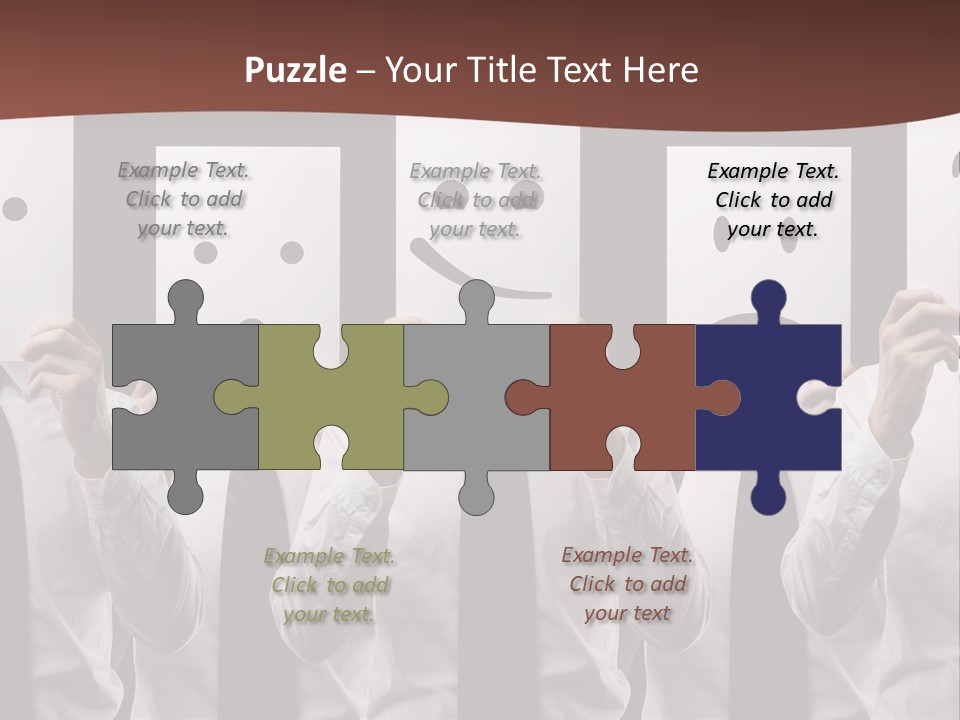 A Group Of People Holding Up Masks With Faces Drawn On Them PowerPoint Template