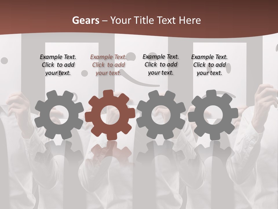 A Group Of People Holding Up Masks With Faces Drawn On Them PowerPoint Template