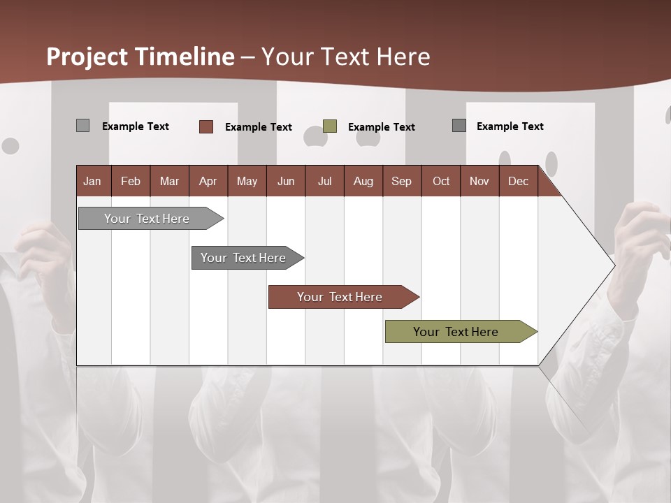 A Group Of People Holding Up Masks With Faces Drawn On Them PowerPoint Template